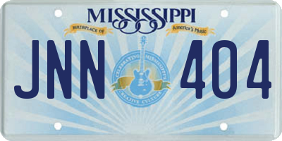 MS license plate JNN404