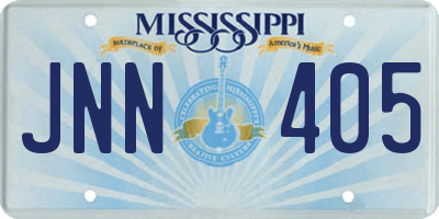 MS license plate JNN405