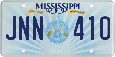 MS license plate JNN410