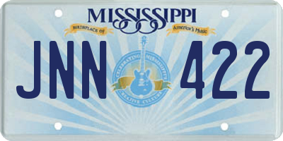 MS license plate JNN422