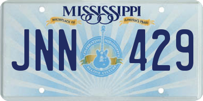 MS license plate JNN429