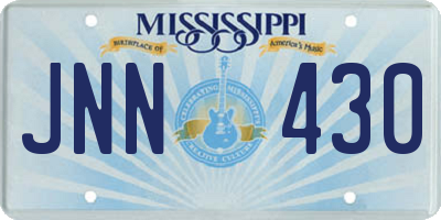 MS license plate JNN430