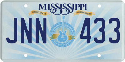 MS license plate JNN433