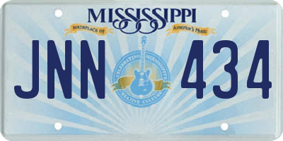 MS license plate JNN434