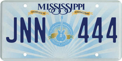 MS license plate JNN444