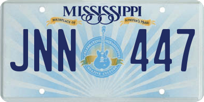 MS license plate JNN447