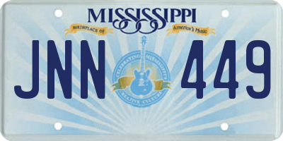 MS license plate JNN449