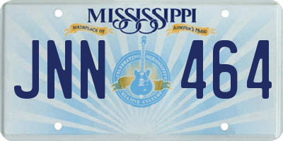 MS license plate JNN464