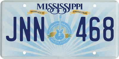 MS license plate JNN468