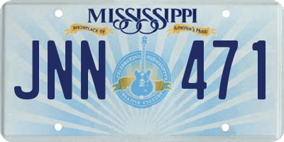 MS license plate JNN471