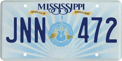 MS license plate JNN472