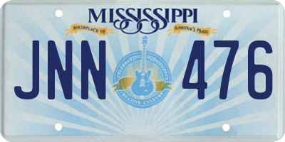 MS license plate JNN476