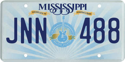 MS license plate JNN488