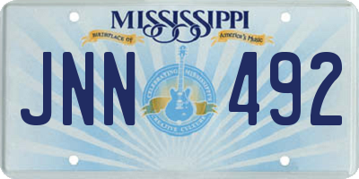 MS license plate JNN492