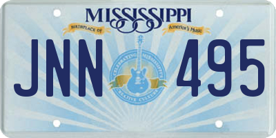 MS license plate JNN495