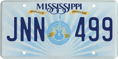 MS license plate JNN499