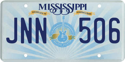 MS license plate JNN506