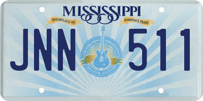 MS license plate JNN511