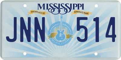 MS license plate JNN514