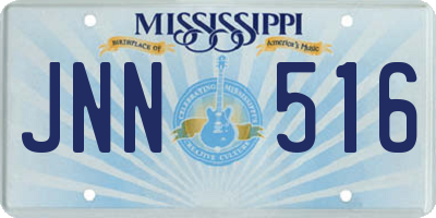 MS license plate JNN516