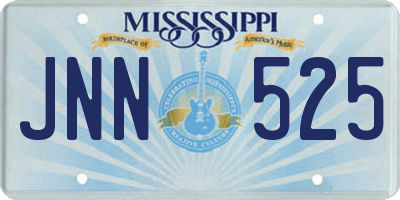 MS license plate JNN525