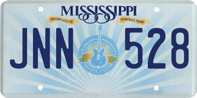 MS license plate JNN528
