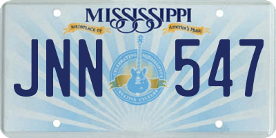 MS license plate JNN547