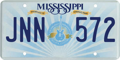 MS license plate JNN572