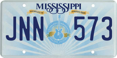 MS license plate JNN573
