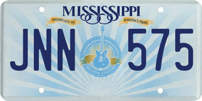 MS license plate JNN575