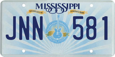 MS license plate JNN581