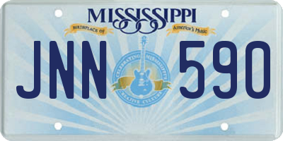 MS license plate JNN590