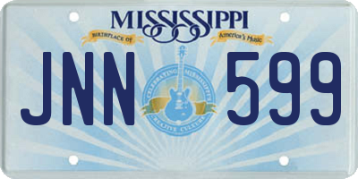 MS license plate JNN599
