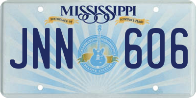 MS license plate JNN606
