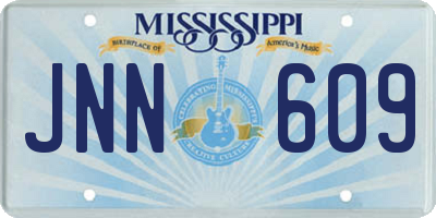 MS license plate JNN609