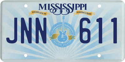 MS license plate JNN611