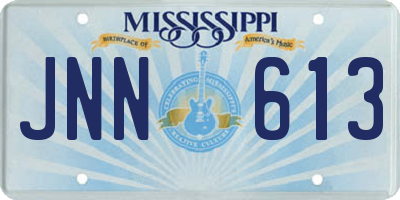 MS license plate JNN613