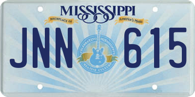 MS license plate JNN615