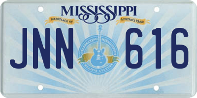 MS license plate JNN616