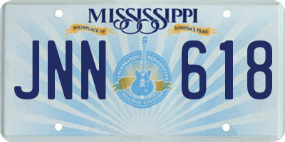 MS license plate JNN618