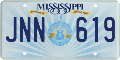 MS license plate JNN619