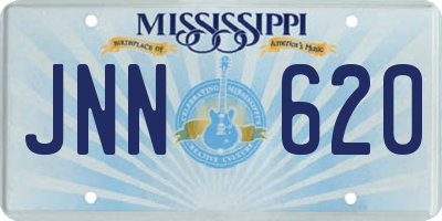 MS license plate JNN620