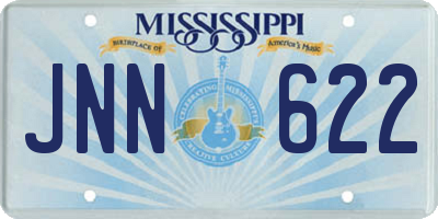 MS license plate JNN622