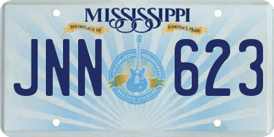 MS license plate JNN623