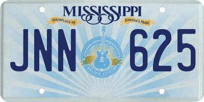 MS license plate JNN625