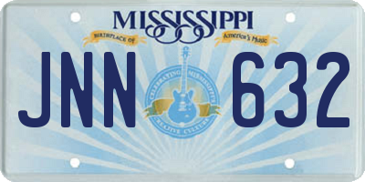 MS license plate JNN632