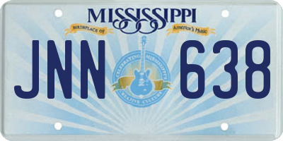 MS license plate JNN638