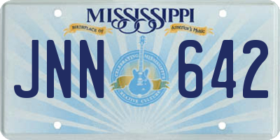 MS license plate JNN642