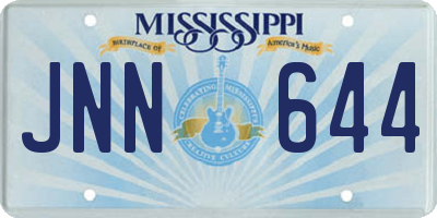 MS license plate JNN644