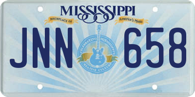 MS license plate JNN658